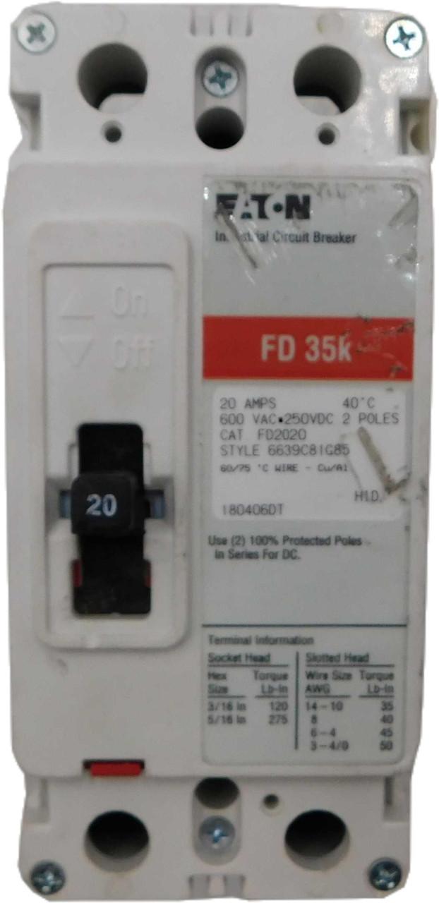 FD2020 Part Image. Manufactured by Eaton.