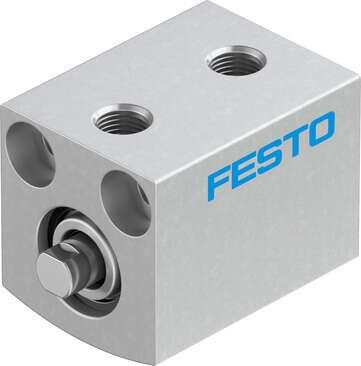 Festo 526904 short-stroke cylinder ADVC-10-10-P Without thread on piston rod Stroke: 10 mm, Piston diameter: 10 mm, Cushioning: P: Flexible cushioning rings/plates at both ends, Assembly position: Any, Mode of operation: double-acting
