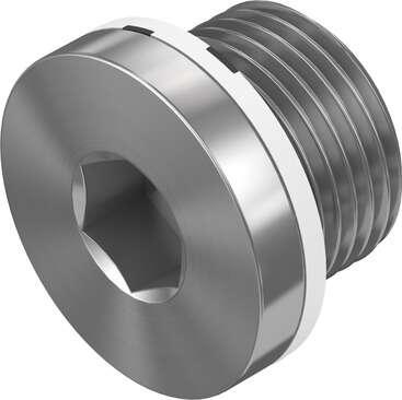 Festo 534215 blanking plug B-3/8-20 As per DIN 908, with sealing ring. Container size: 20, Conforms to standard: DIN 908, Nominal tightening torque: 12,5 Nm, Tolerance for nominal tightening torque: ± 20 %, Product weight: 23 g