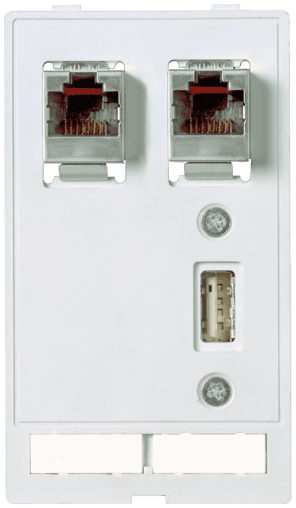 Murr Elektronik 4000-68000-0940000 MODLINK MSDD DATA INSERT, 1×USB-A female/female + 2×RJ45
