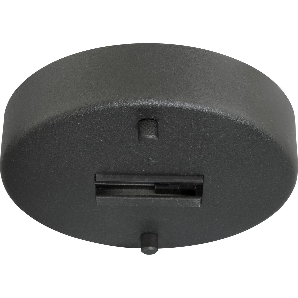 Hubbell P8734-31 Monopoint. Mounts any lampholder, not requiring an external transformer, to junction box on ceiling or wall. Black finish.  ; Black finish. ; Does not require an external transformer. ; Mounts any lampholder to junction box on ceiling or wall.