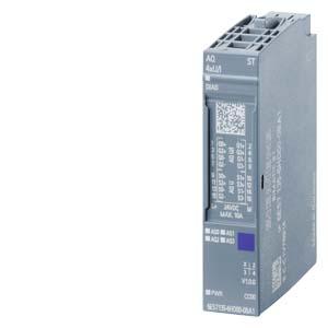 Siemens 6ES7135-6HD00-0BA1 SIMATIC ET 200SP, Analog output module, AQ 4XU/I Standard, suitable for BU type A0, A1, Color code CC00, Module diagnostics, 16 bit, +/-0.3%
