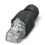 Phoenix Contact 1658008 RJ45 connector, degree of protection: IP20, number of positions: 8, 1 Gbps, CAT5 (IEC 11801:2002), material: PA, connection method: IDC fast connection, connection cross section: AWG 26- 23, cable outlet: straight, color: black, Ethernet