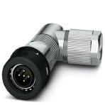 Phoenix Contact 1021816 Connector, Universal, 5-position, shielded, Plug angled M12 Push-Pull, Coding: A, Crimp connection, knurl material: PA 6.6, external cable diameter 4.5 mm ... 7.5 mm, without crimp contacts
