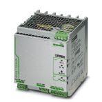 Phoenix Contact 2320830 Primary-switched DIN rail power supply unit. AC input: suitable for operation between two phases (400 V AC). DC input: suitable for operation in an FI intermediate circuit. Output: 24 V DC/20 A.