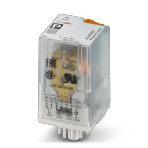 Phoenix Contact 2903694 Plug-in octal relays with power contacts, 3 changeover contacts, test button, mechanical switching position indicator, coil voltage: 24 V AC