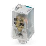 Phoenix Contact 2907026 Plug-in octal relay with power contacts, 2 change-over contacts, test key, mechanical switch position display, coil voltage: 220 V DC, response voltage at 23 °C without pre-excitation ≥60 % ... 80 % of the rated voltage (≥132 V DC ... ≤176 V DC)