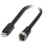 Phoenix Contact 1420184 Assembled USB cable, shielded, color: black, PVC outer sheath, USB mini-B/IP20 on USB type A/IP20, length: 5 m