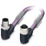 Phoenix Contact 1431128 Bus system cable, CANopen®, DeviceNet™, 5-position, PUR halogen-free, violet RAL 4001, shielded, Plug angled M12, coding: A, on Socket angled M12, coding: A, cable length: Free input (0.2 ... 40.0 m)