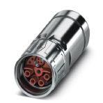 Phoenix Contact 1621521 Cable connector, SH, straight long, shielded: yes, SPEEDCON locking, M23, No. of pos.: 4+4+4+PE / 3+N+PE, type of contact: Socket, Crimp connection, cable diameter range: 9 mm ... 12 mm, coding:N