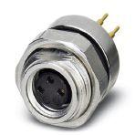 Phoenix Contact 1694363 Sensor/actuator flush-type connector, female, 3-pos., M8, rear/screw mounting with M12 thread, with straight solder connection