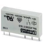 Phoenix Contact 2961163 Plug-in miniature power relay, with multi-layer gold contact, 1 changeover contact, input voltage 12 V DC