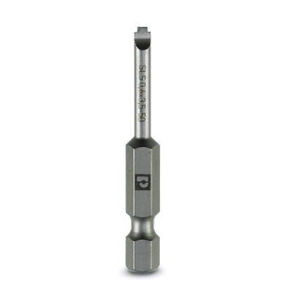 Phoenix Contact 1212605 Screw bit, bladed, graded, E6.3-1/4" drive, for test socket screws, size: 0.6 x 3.5 x 50 mm, hardened, suitable for holder according to DIN 3126-F6.3/ISO 1173