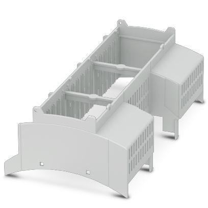 Phoenix Contact 1074661 DIN rail housing for use in distribution boards in accordance with DIN 43880, modular upper housing part, width: 161.6 mm, height: 89.7 mm, depth: 54.85 mm, color: light grey (7035)
