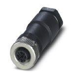 Phoenix Contact 1107269 Power connector, 4-position, unshielded, Socket straight M12, Coding: S, Screw connection, knurl material: Zinc die-cast, nickel-plated, cable gland Pg9, external cable diameter 6 mm ... 8 mm, for AC current up to 12 A/630 V