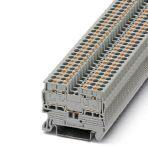 Phoenix Contact 3211019 Feed-through terminal block, with widened marking grooves for TMT... Materials, nom. voltage: 500 V, nominal current: 17.5 A, connection method: Push-in connection, number of connections: 4, cross section: 0.14 mm² - 2.5 mm², AWG: 26 - 12, width: 5.2 mm, 