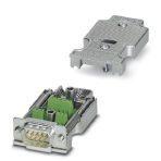 Phoenix Contact 2904467 D-SUB plug, 9-pos., pin, axial design with two cable entries, universal type for all systems, pin assignment: 1, 2, 3, 4, 5, 6, 7, 8, 9 to screw connection terminal block