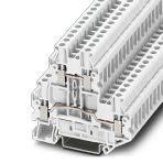 Phoenix Contact 1237651 Double-level terminal block, connection method: Screw connection, cross section: 0.14 mm² - 6 mm², AWG: 26 - 10, width: 6.2 mm, color: white, mounting type: NS 35/7,5, NS 35/15