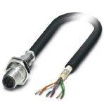 Phoenix Contact 1429088 Bus system flush-type plug, VARAN, 6-pos., M12, shielded, rear/screw mounting with M16 thread, with 5 m bus cable