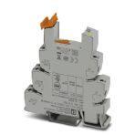 Phoenix Contact 1079384 14 mm PLC basic terminal block, resistant to interference voltages of up to 190 V AC, thanks to defined activation and deactivation thresholds with screw connection, without relay, for mounting on DIN rail NS 35/7,5, 2 changeover contacts, input voltage o