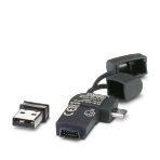 Phoenix Contact 2905872 Bluetooth adapter with micro USB and S-PORT interface for wireless communication with the MINI Analog, MINI Analog Pro, MACX Analog, INTERFACE system gateways, and PLC logic device series.