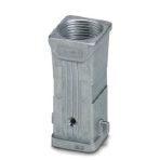Phoenix Contact 1419231 Sleeve housing D7, for single locking latch, material: Die-cast aluminum, salt water resistant, cable outlets: 1, straight, height: 60.5 mm, cable gland: none, support sleeve: yes, 1x M25, Standard