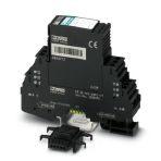 Phoenix Contact 2800976 Surge protection, consisting of protective plug and base element, with integrated multi-stage status indicator on the module, for one 2-wire floating signal circuit, HART-compatible.