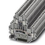 Phoenix Contact 3044814 Double-level terminal block, connection method: Screw connection, cross section: 0.14 mm² - 6 mm², AWG: 26 - 10, width: 6.2 mm, color: gray, mounting type: NS 35/7,5, NS 35/15