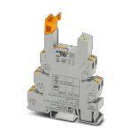 Phoenix Contact 1012141 14 mm PLC basic terminal block without relay, for mounting on DIN rail NS 35/7,5, Push-in connection, 2 changeover contacts, Input voltage 24 V DC