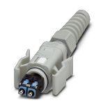 Phoenix Contact 1657009 SC-RJ fiber optic connector, IP67, duplex, with fast connection technology, for polymer fiber 980/1000 µm, for individual wire diameter 2.2 mm, for cable cross section 5.0 mm ... 8.5 mm