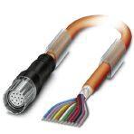 Phoenix Contact 1619247 Cable plug in molded plastic, length: 2 m, color of outer sheath: orange RAL 2003