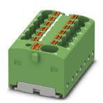 Phoenix Contact 1046965 Distribution block, Basic terminal block with supply, nominal current: 41 A, connection method: Push-in connection, Push-in connection, number of connections: 13, cross section: 0.2 mm² - 6 mm², AWG: 24 - 10, width: 31.4 mm, height: 17.7 mm, color: green,