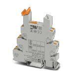 Phoenix Contact 2900288 14 mm PLC basic terminal block with Push-in connection, without relay or solid-state relay, for mounting on DIN rail NS 35/7,5, 2 changeover contacts, input voltage 230 V AC/DC