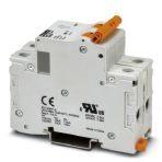 Phoenix Contact 1020068 Thermomagnetic device circuit breaker, number of positions: 2, connection method: Screw, cross section: 1 mm²- 35 mm², AWG: 18 - 2, width: 35.3 mm, mounting type: DIN rail: 35 mm, Color: gray