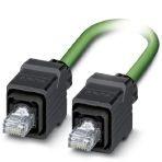 Phoenix Contact 1416171 Assembled PROFINET cable, CAT5e, shielded, star quad, AWG 22 stranded (7-wire), RAL 6018 (yellow-green), RJ45 plug/IP67 push-pull plastic housing on RJ45 plug/IP67 push-pull plastic housing, line, length: 5 m