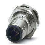 Phoenix Contact 1542745 Sensor/actuator flush-type plug, 5-pos., M12 SPEEDCON, A-coded, rear/screw mounting with Pg9 thread, with straight solder connection