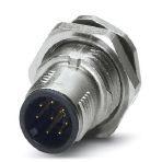 Phoenix Contact 1542758 Sensor/actuator flush-type plug, 8-pos., M12 SPEEDCON, rear/screw mounting with Pg9 thread, with straight solder connection