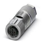 Phoenix Contact 1413934 Data connector, PROFIBUS PA (31.25 kbps), 2-position, halogen-free, shielded, Socket straight M12 SPEEDCON, Coding: A, Insulation displacement connection, knurl material: Zinc die-cast, nickel-plated, external cable diameter 5 mm ... 9.7 mm