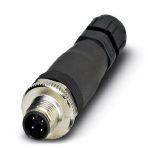 Phoenix Contact 1556870 Sensor/actuator connector, straight, 4-pos., M12, A-coded, screw connection, metal knurl, cable gland Pg7 SKINTOP®