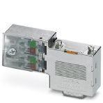 Phoenix Contact 2313672 D-SUB connector, 9-pos., male connector, cable entry < 90°, bus system: PROFIBUS DP up to 12 Mbps, termination resistor can be switched on via slide switch, pin assignment: 3, 5, 6, 8; IDC terminal block connection