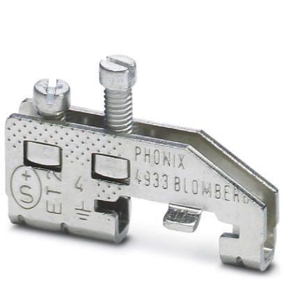 Phoenix Contact 1410013 Ground modular terminal block, number of connections: 1, connection method: Screw connection, cross section: 0.2 mmÂ²Â -Â 4 mmÂ², mounting type: NS 15, color: silver