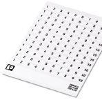 Phoenix Contact 0804374:0001 Marker card, self-adhesive, horizontally labeled with the consecutive numbers: 1 ... 10, 10-section marker strips with 12 identical decades, white