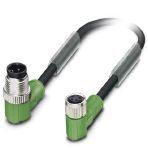 Phoenix Contact 1671564 Sensor/actuator cable, 4-position, PUR halogen-free, black-gray RAL 7021, Plug angled M12, coding: A, on Socket angled M8, cable length: 0.6 m