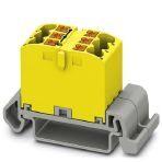 Phoenix Contact 3273138 Distribution block, Block with horizontal alignment, The blocks can be bridged with one another via the conductor shaft. For corresponding plug-in bridges, see accessories, nom. voltage: 690 V, nominal current: 24 A, connection method: Push-in connection,