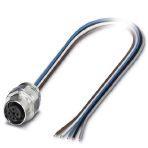 Phoenix Contact 1520042 Sensor/Actuator flush-type socket, 5-pos., M12-SPEEDCON, A-coded, front/screw mounting with M16 thread, can be positioned, with 0.5 m TPE litz wire, 5 x 0.34 mm²