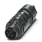 Phoenix Contact 1410658 Installation connector, Range of articles: PRC, Coupler connector, type: Can only be released with a tool, housing material: PPE, color: black, number of positions: 3, min. conductor cross section: 1.5 mm², max. conductor cross section: 6 mm², nom. voltag