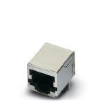 Phoenix Contact 1688586 RJ45 socket insert, 1x, for PCB assembly, CAT5, 8-pos., shielded, with angled solder pins