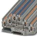 Phoenix Contact 3210500 Multi-level terminal block, connection method: Push-in connection, cross section: 0.14 mm² - 4 mm², AWG: 26 - 12, width: 5.2 mm, color: gray, mounting type: NS 35/7,5, NS 35/15