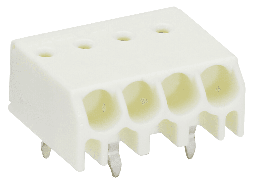WAGO 744-308 PCB terminal block; 1.5 mm²; Pin spacing 3.5 mm; 8-pole; PUSH WIRE®; 1,50 mm²; white