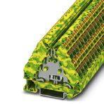 Phoenix Contact 1070018 Protective conductor terminal, connection method: Push-in connection, number of connections: 16, number of positions: 2, cross section: 0.14 mm² - 2.5 mm², AWG: 26 - 14, width: 8.3 mm, color: green-yellow, mounting type: NS 35/7,5, NS 35/15